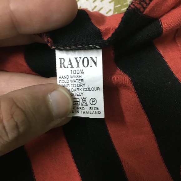 Red and Black Striped Loose Fit Dress - Picture 6 of 6